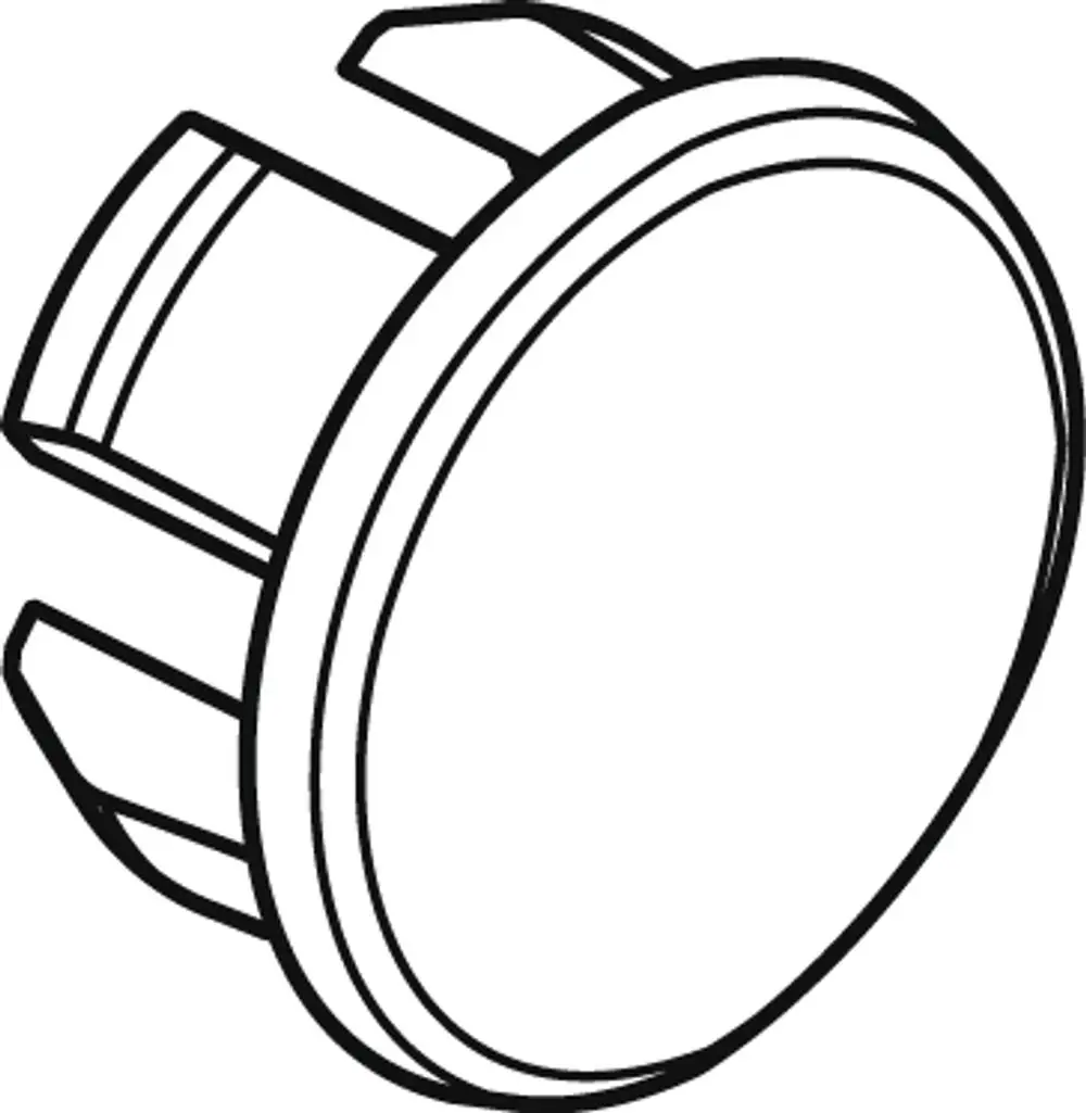 Griffstopfen in Bi-Colour-Design, geeignet für Sanitärinstallationen, hergestellt von Ideal Standard, mit zwei Haken zur Montage.